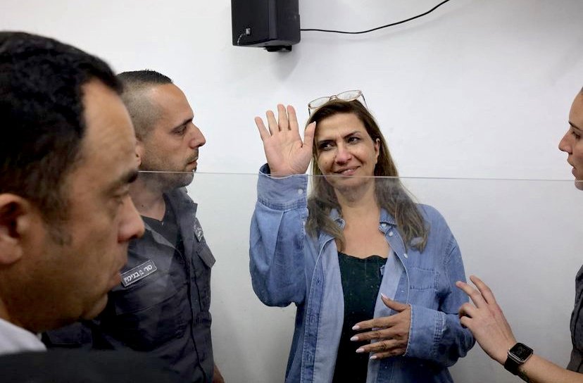 Dr. Nadera Shalhoub-Kevorkian of the Hebrew University of Jerusalem attends a hearing on her arrest for “incitement” at the Jerusalem Magistrate’s Court, March 19, 2024.