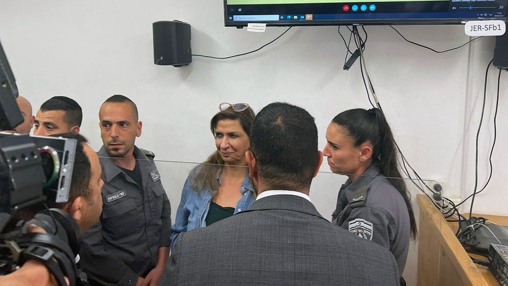 Dr. Nadera Shalhoub-Kevorkian during a hearing in Jerusalem Magistrate’s Court, March 19, 2024.