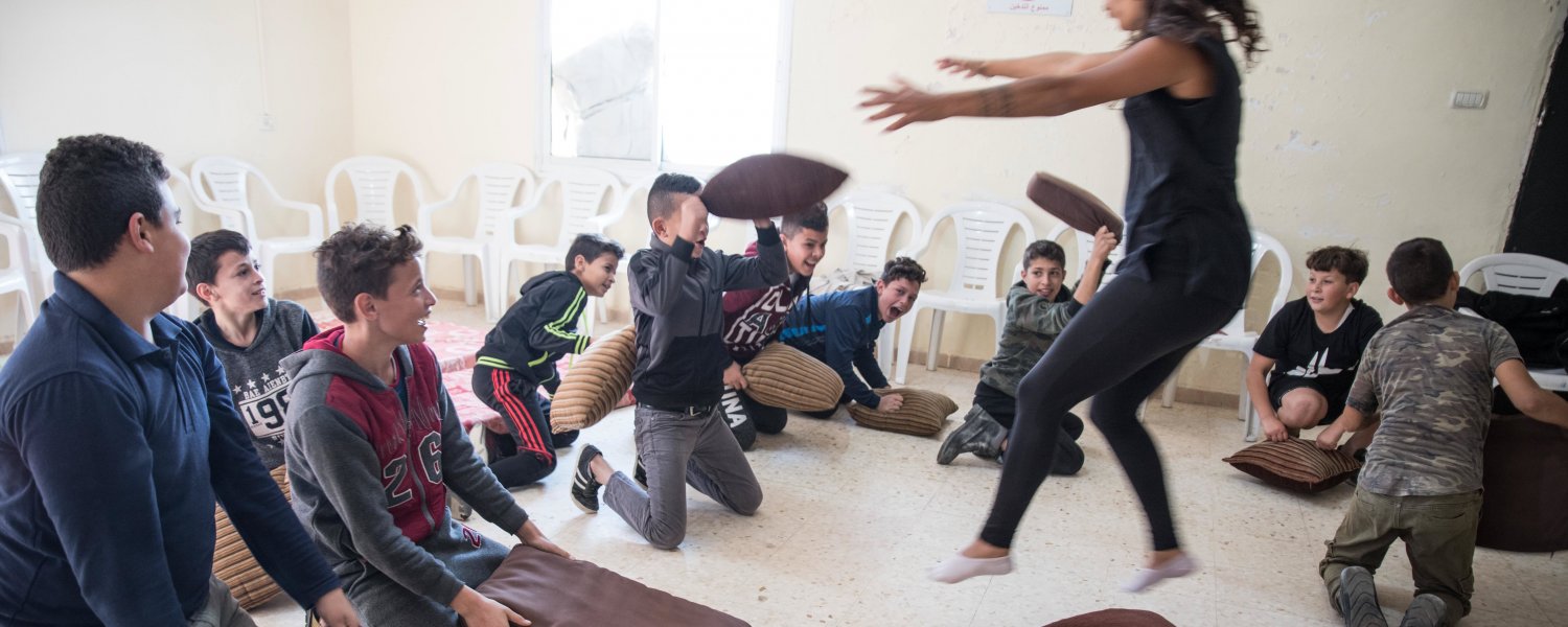 Yoga healer Ashira Ramadan works with Palestinian children in Jerusalem