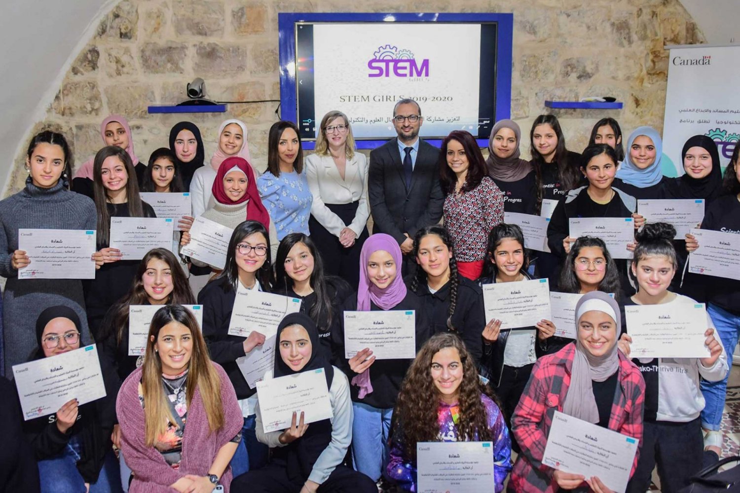 STEM Girls 2019–20, a joint project of AlNayzak and Canada Representative Office in Palestine