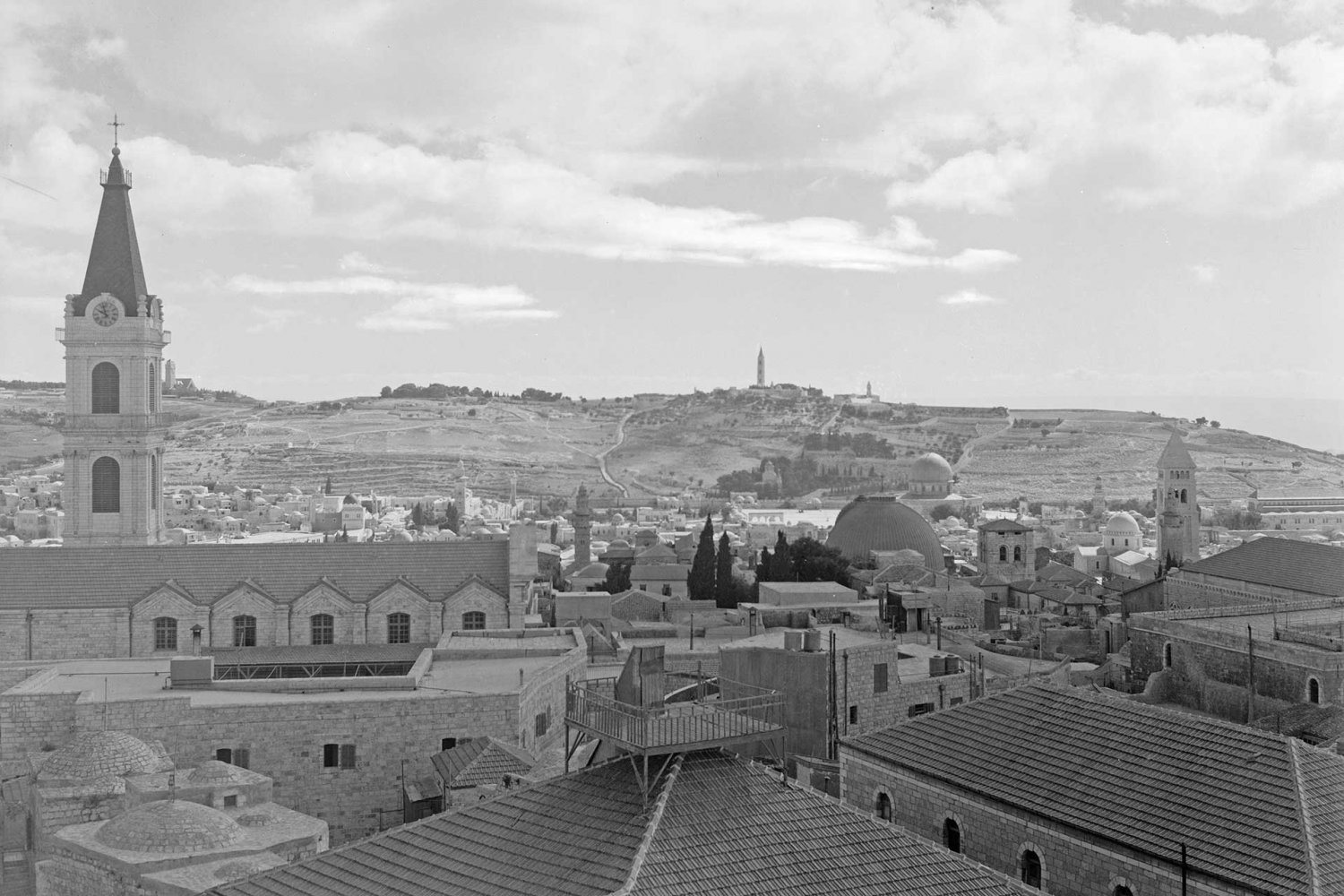 Jerusalem & Olivet from Freres School: Jerusalem ca. between 1940 and 1946