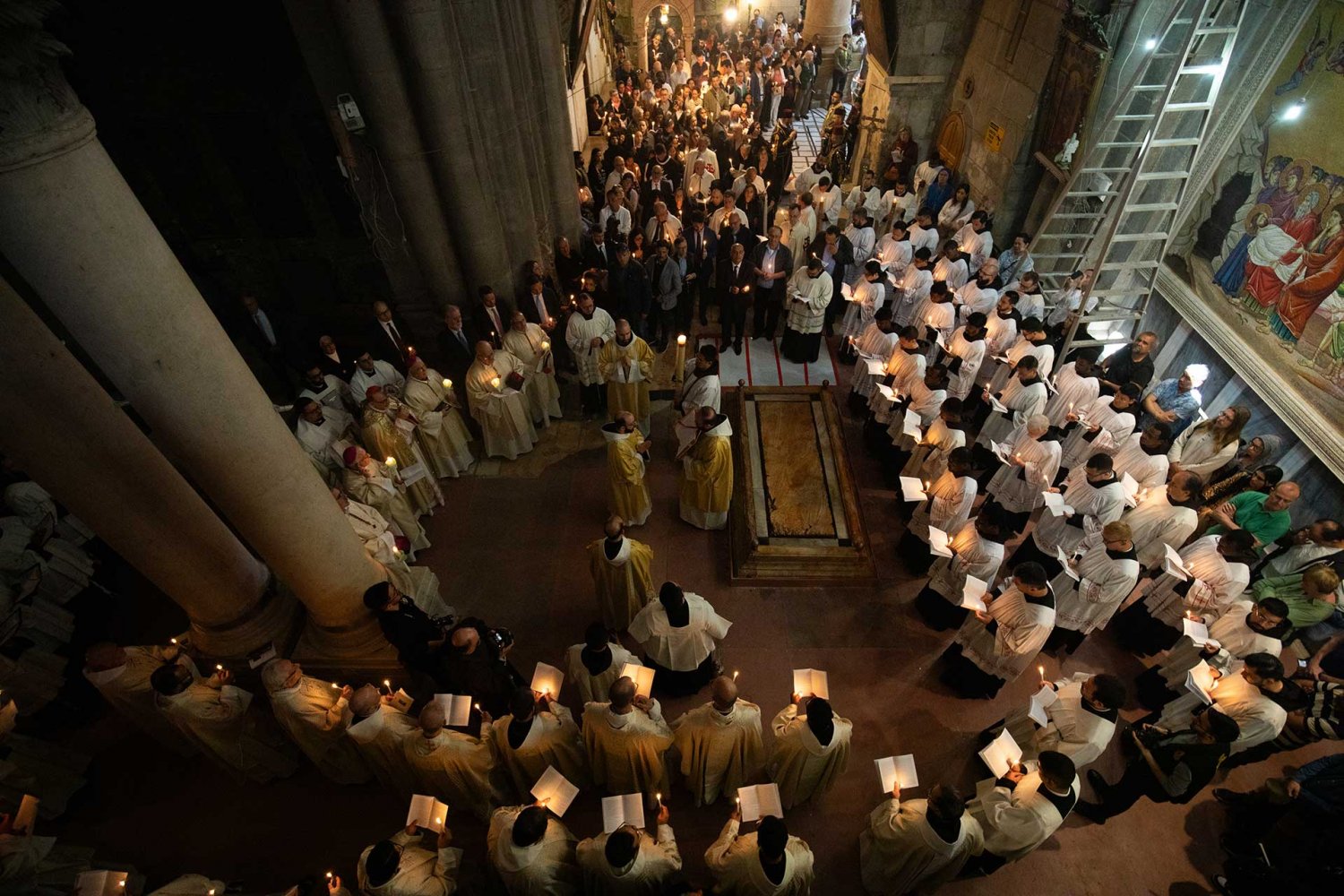 Easter services at Jerusalem’s Church of the Holy Sepulchre, March 31, 2024