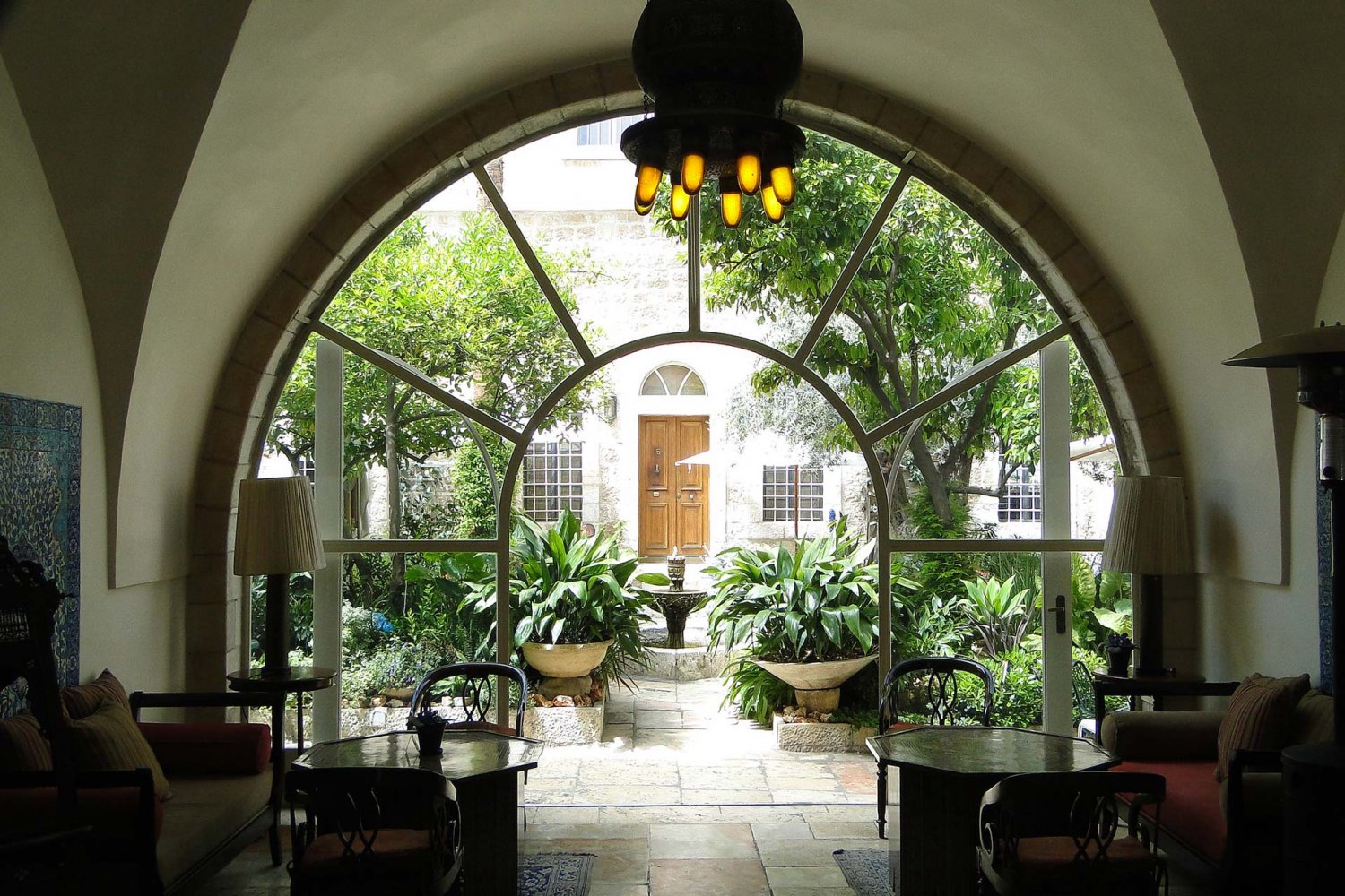 The lobby of the American Colony Hotel in Sheikh Jarrah, East Jerusalem, May 2, 2011