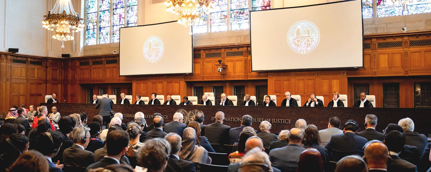 The courtroom at the International Court of Justice in The Hague, July 19, 2024