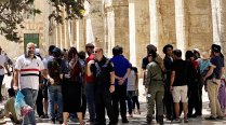 Thousands of Jews, escorted by Israeli police, flood the al-Aqsa Mosque courtyard, August 13, 2024.