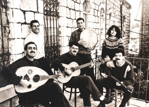 Palestine’s renowned musician Said Murad with his fellow Sabreen bandmates