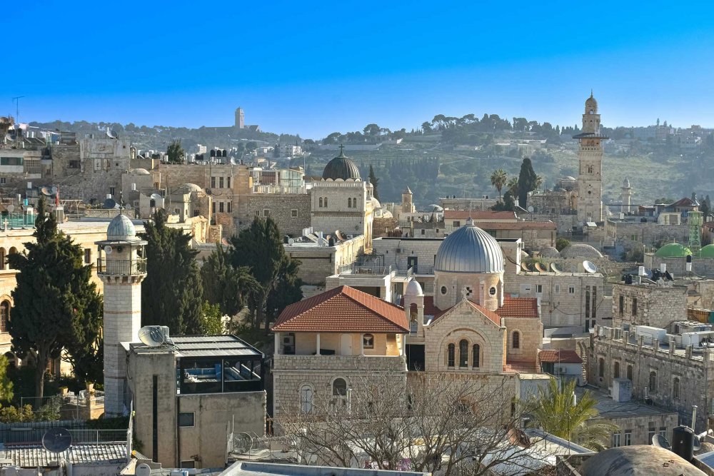 Cityscape of the Old City of Jerusalem, a UNESCO heritage site