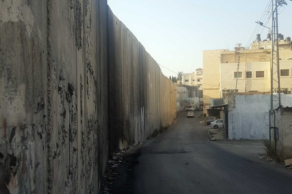 Israel's Separation Wall in the Ras Kabsa area of East Jerusalem