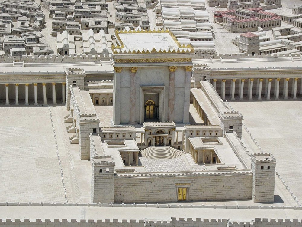 A model of the Second Jewish Temple, located in the Israel Museum
