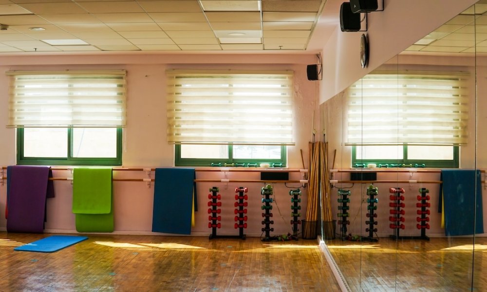 Gymnasium at the YMCA in East Jerusalem, May 21, 2024