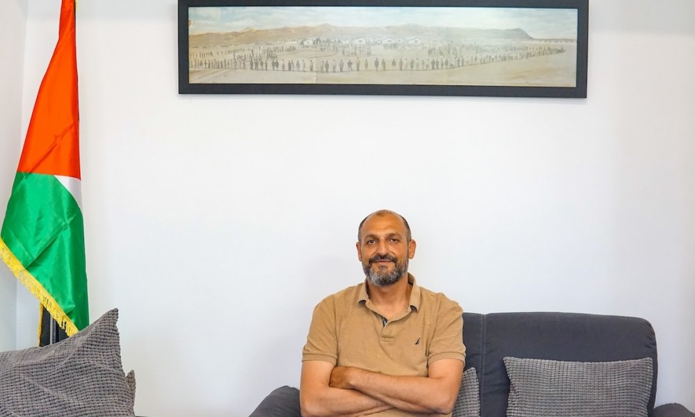 Peter Nasir, secretary general, East Jerusalem YMCA, in his office, May 21, 2024