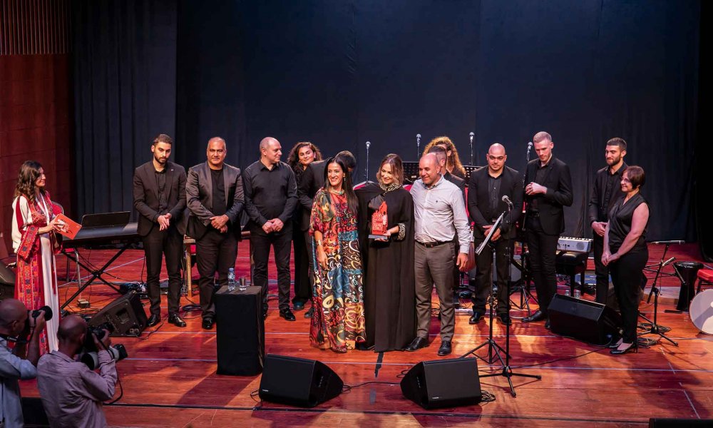 Popular Palestinian folk singer Dalal Abu Amneh performs at the Jerusalem Festival at Yabous Cultural Centre, East Jerusalem, September 2022.