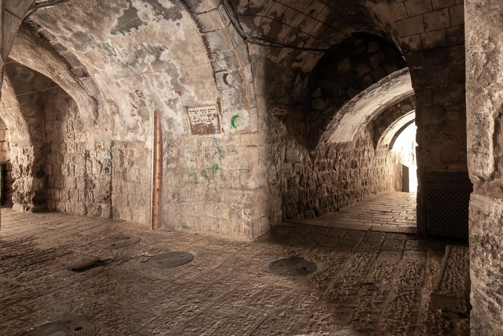 Tunnel passing under the houses near Bab al-Hadid, Jerusalem, 2020