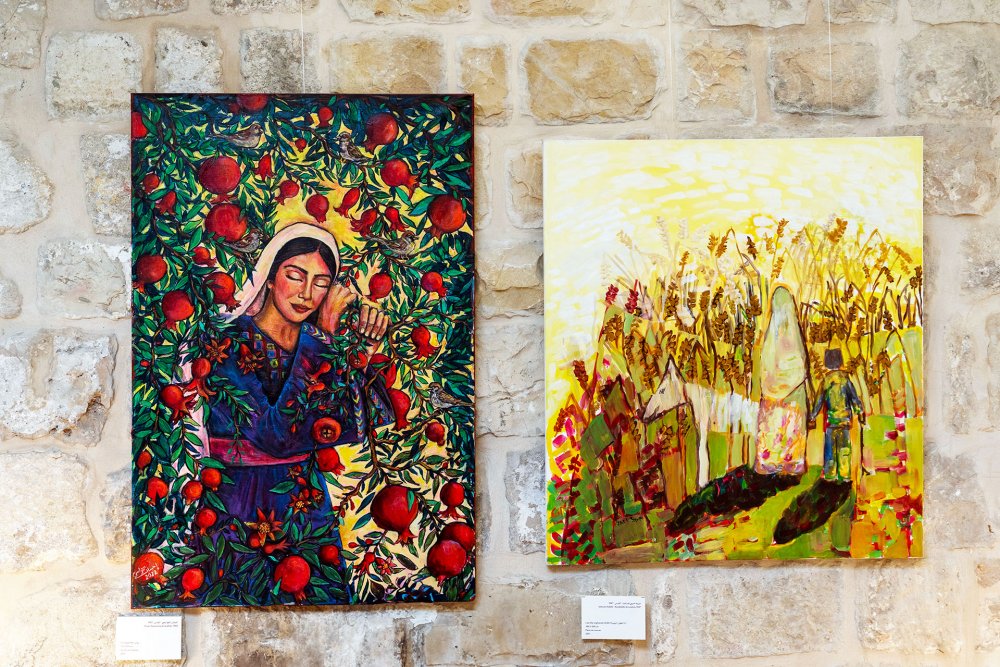 Art displayed in al-Ma‘mal Foundation, Jerusalem, August 22, 2024