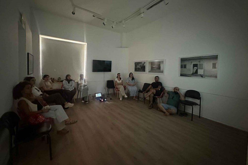 Palestinian students view a Palestinian-produced film at al-Hoash, Jerusalem, June 28, 2024.