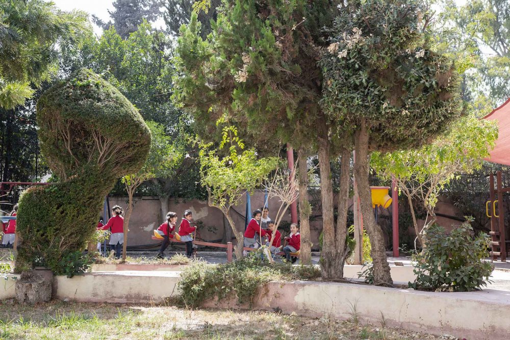 Palestinian schoolgirls, Dar Al-Tifel Al-Arabi School, Jerusalem