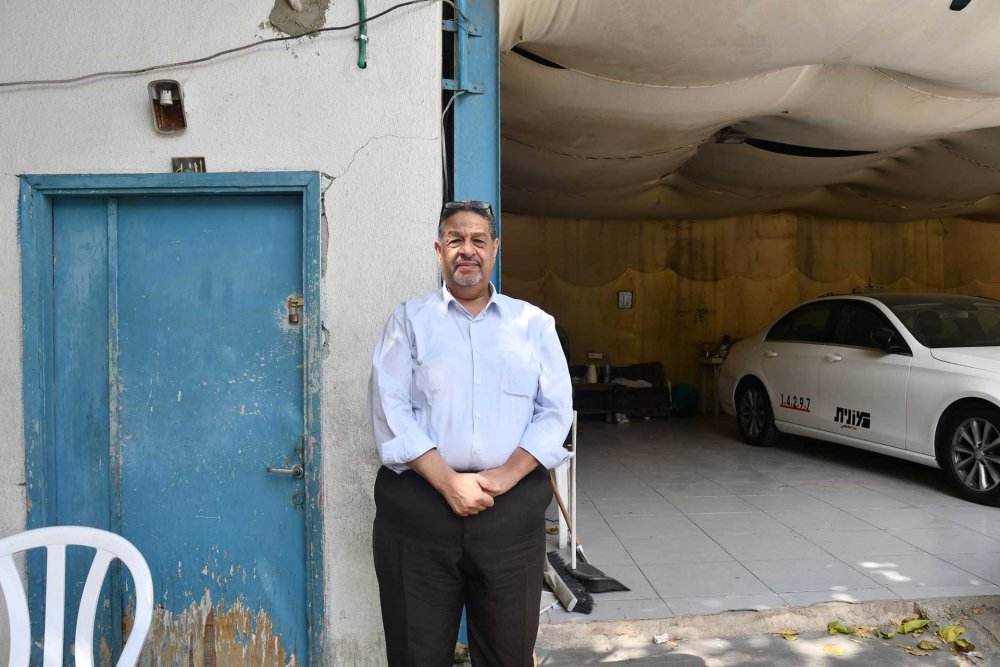 Sameer Kirresh at his car dealership in Jerusalem’s Wadi al-Joz area, October 15, 2024