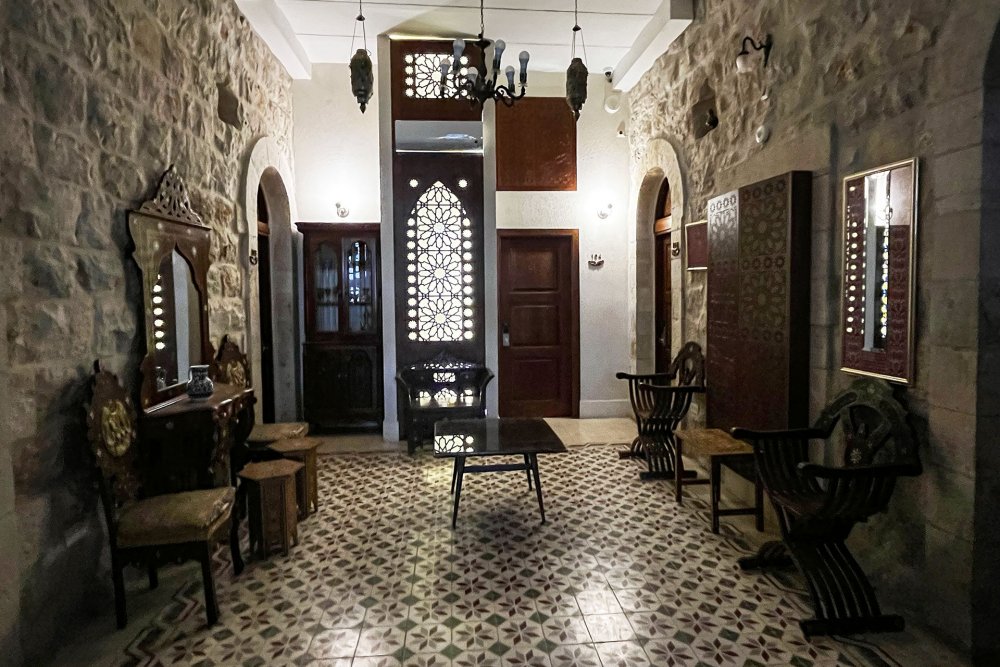 Seating areas in the Jerusalem Hotel, East Jerusalem, July 8, 2024