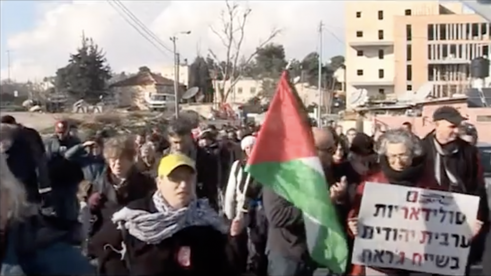 Screenshot of a film about the Palestinians of Sheikh Jarrah