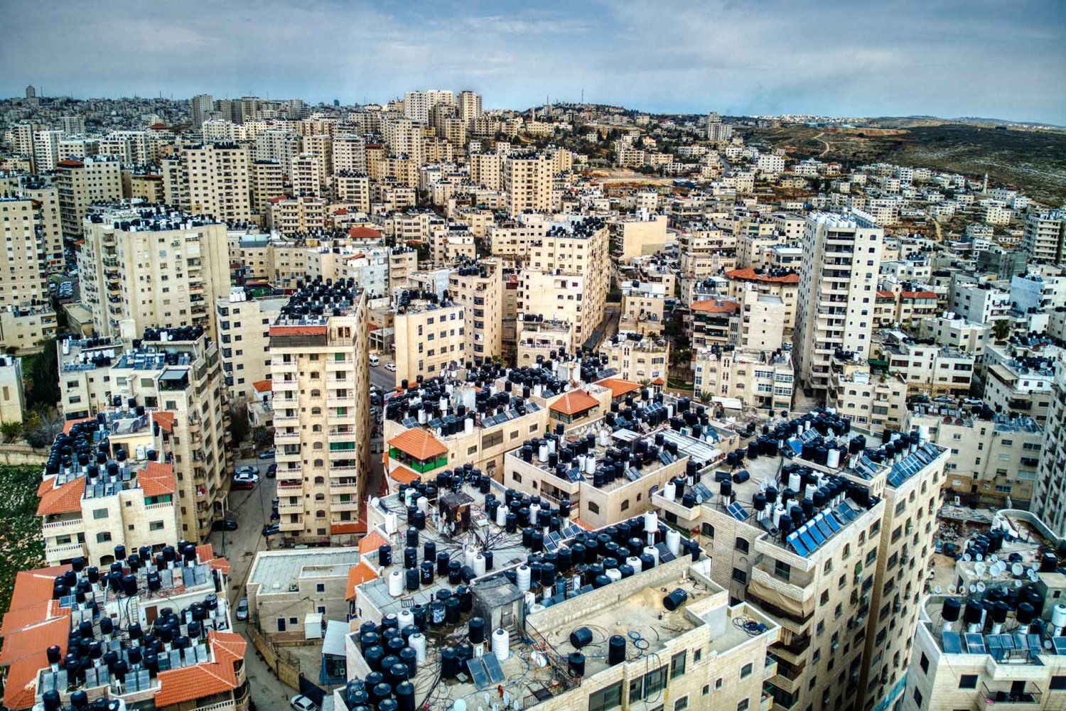 Residential towers in the Palestinian neighborhood of Kufr ‘Aqab, Jerusalem