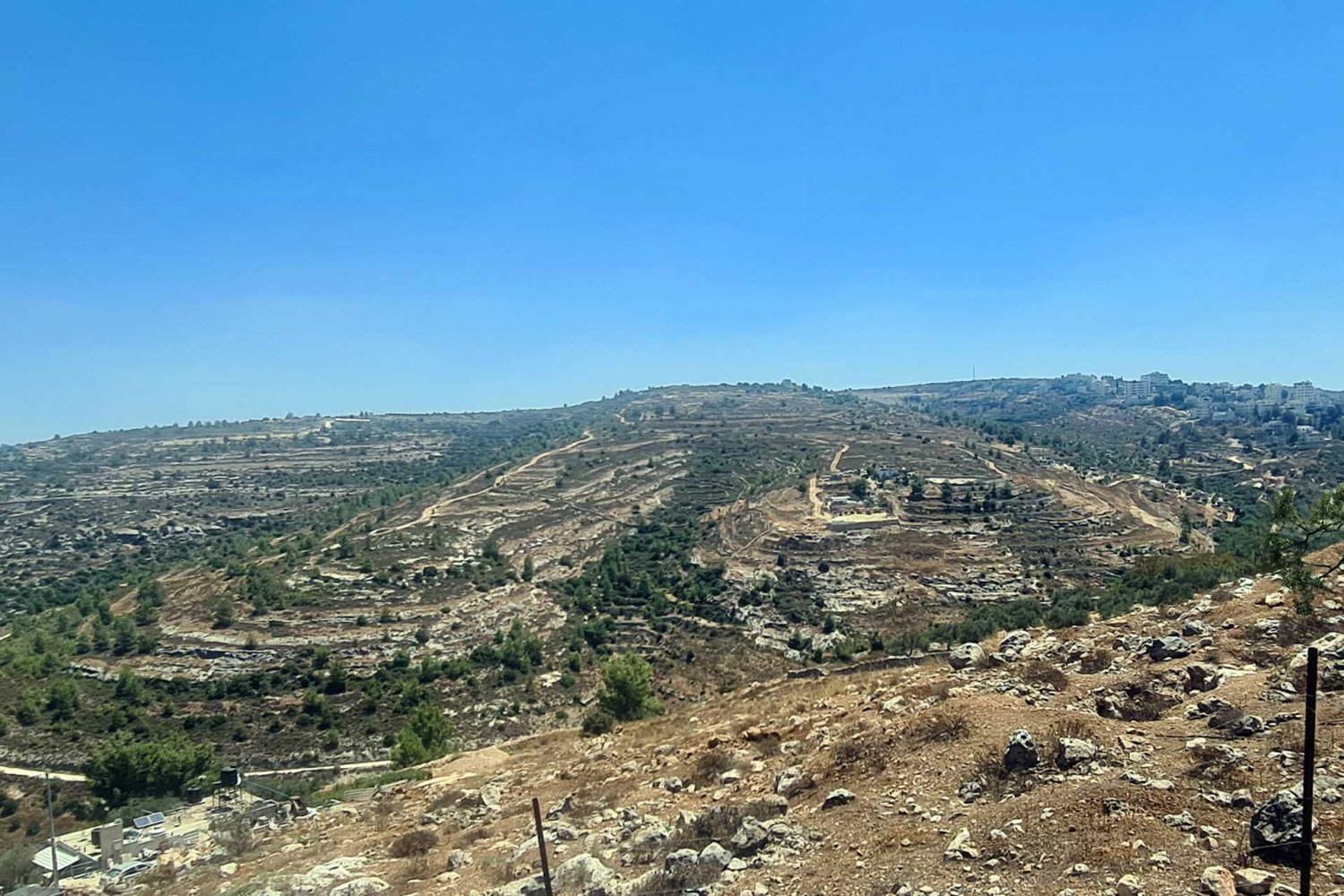 Site for the planned new Jewish settlement Nahal Heletz, in the West Bank, on land belonging to Battir, a Palestinian village