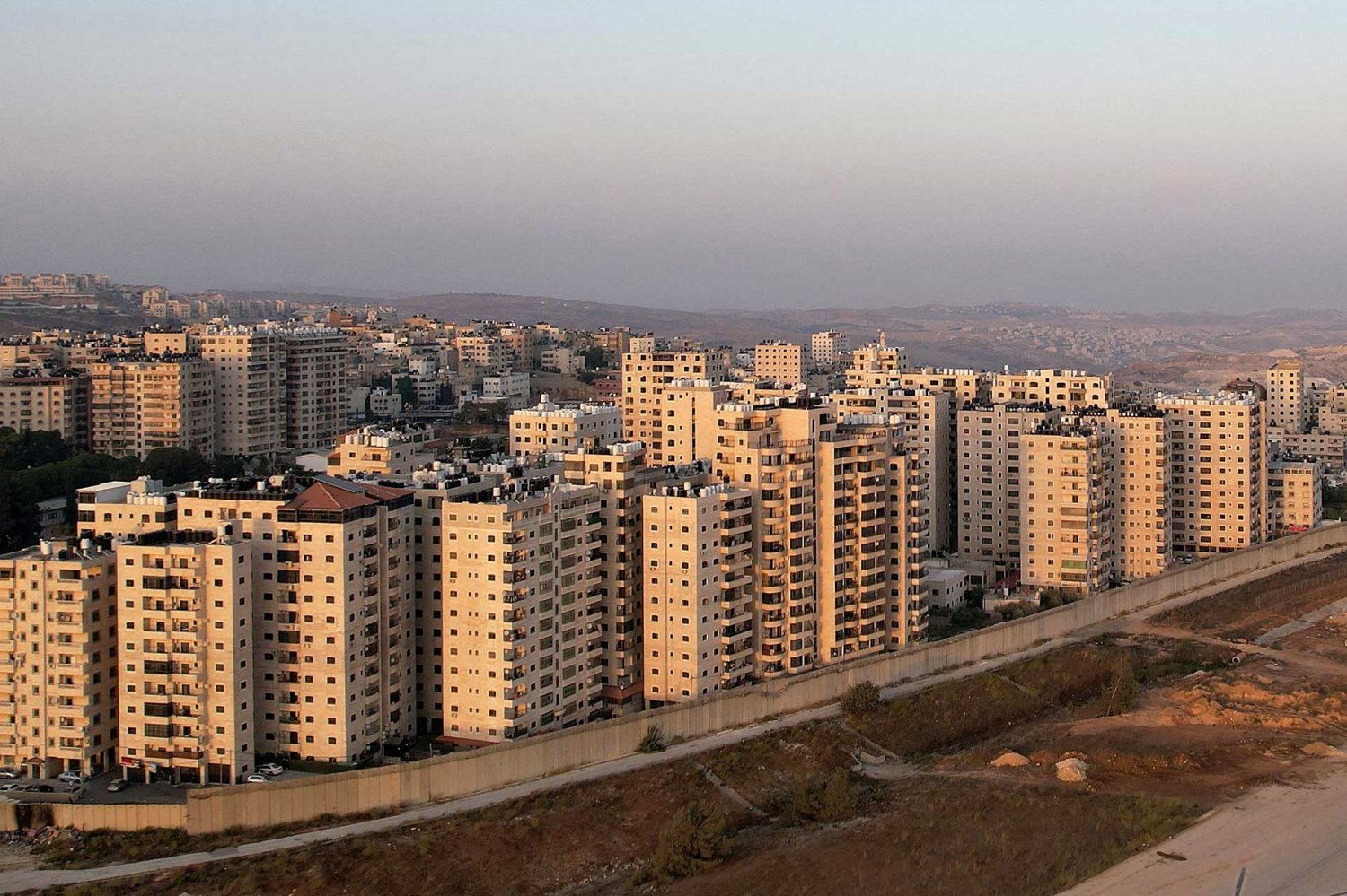 An aerial view of the Kufr ‘Aqab neighborhood in East Jerusalem, August 29, 2022